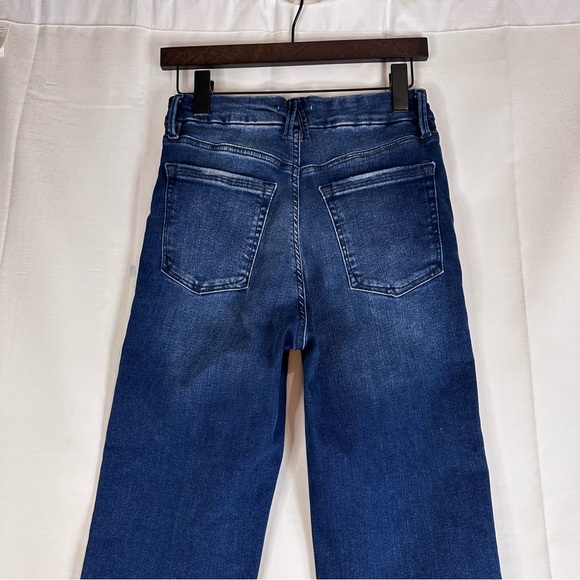 GOOD AMERICAN Women’s Size 6-12 Denim Jeans High Rise Ankle Straight Fit Stretch - Picture 10 of 12